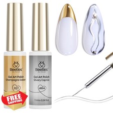 Beetles Gel Liner Nail Polish Set Metallic Si...