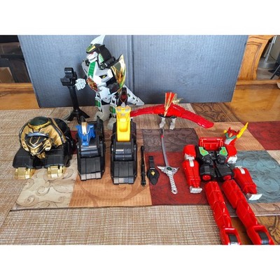 '94 Bandai MMPR White Tigerzord Thunderzords Lot Red Dragon Warrior Working READ
