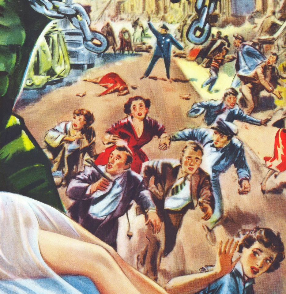 REVENGE OF THE CREATURE (1955) 41"x79" - raro!  ENORME pôster de filme de ficção científica/horror! - Imagem 4 de 4