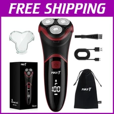 Precision Electric Shaver for Men - Waterproof 3D Rotary Razor with Trimmer