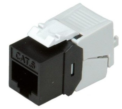 ROLINE Keystone Jack Cat.6/E-Klasse, RJ45, ungeschirmt, werkzeuglos, SLIM,
