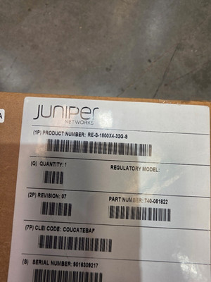 Juniper RE-S-1800X4-32G-8 Routing Engine NEW!