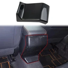 Carbon fiber style armrest box rear protection cover trim for Subaru Crosstrek