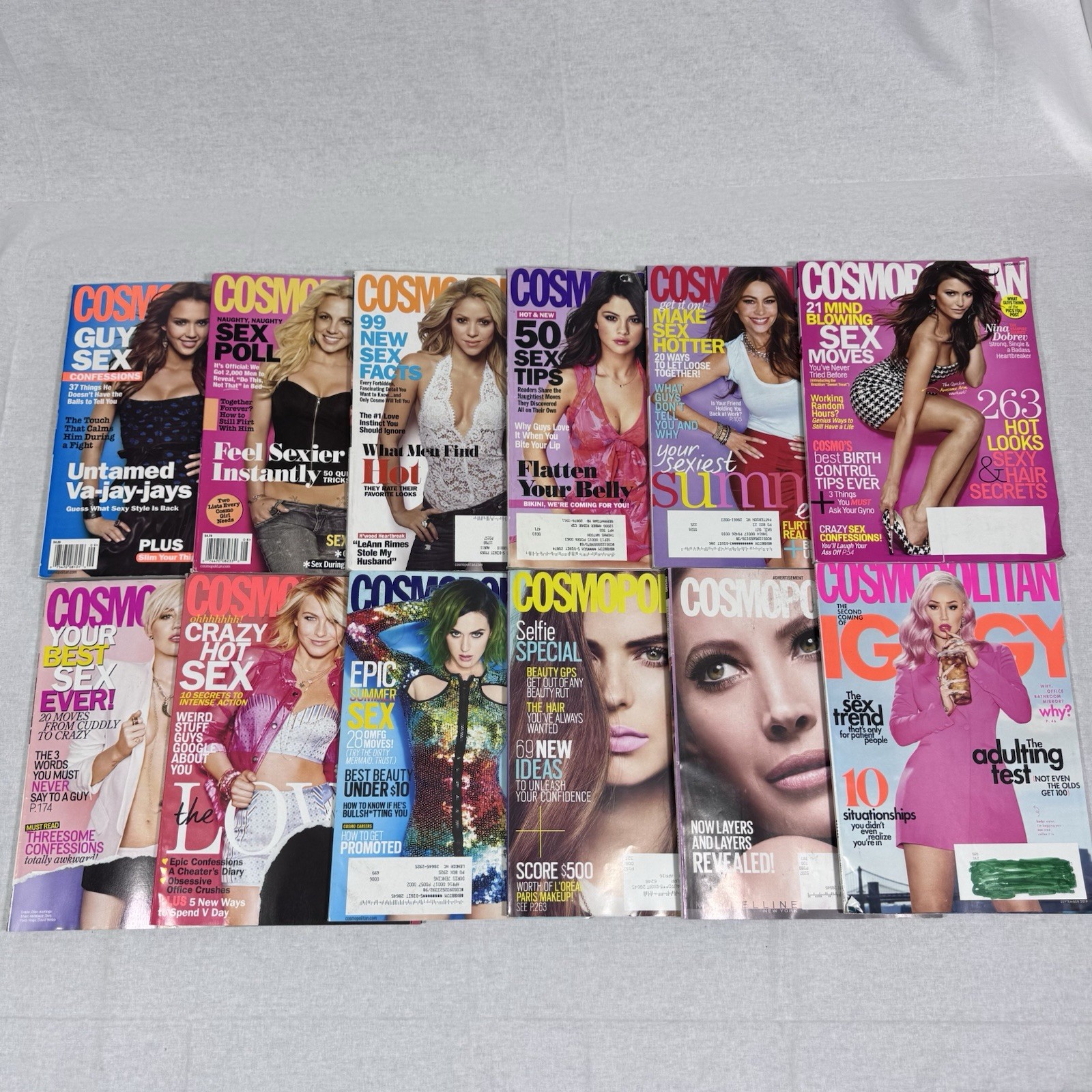 Cosmopolitan Magazine Lot of 12 Back Issues 2010-2019