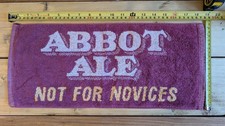 Abbot Ale Not For Novices Rare Vintage Bar Towel Used