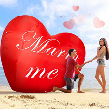10FT Inflatable Heart Proposal Decoration with Lights for Valentine's Day