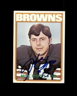 Mike Phipps Signed 1972 Topps Cleveland Browns Autograph
