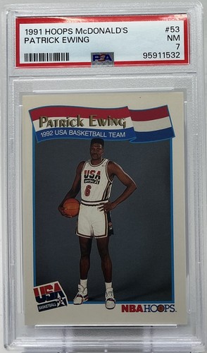 1991 Hoops McDonalds Patrick Ewing #53 card
