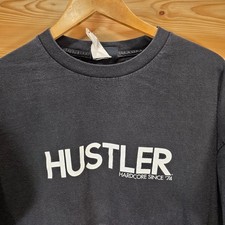 VTG Hustler Hardcore Since 74  T-Shirt Men XXL Fade Stain Y2K Grunge