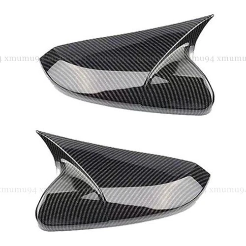 For Honda 10th Civic 2016-2021 Rearview Side Mirror Cover Cap Carbon Fiber L+R