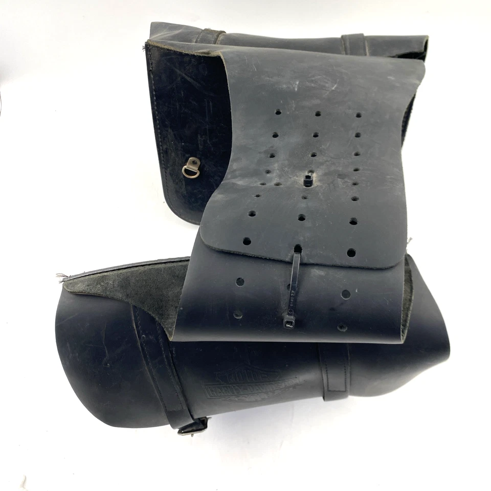 Alforjas de cuero OEM Harley 91008-82c 82-22 Sportster Dyna Softail Foto 3 de 4