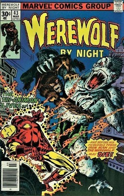US-MARVEL:  WEREWOLF BY NIGHT  43  (1976)!  LOW PRINT FINAL!  IRON MAN1 DISNEY+