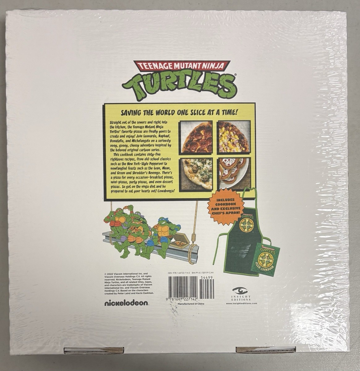 Teenage Mutant Ninja Turtles Pizza Cookbook Gift Set with Apron