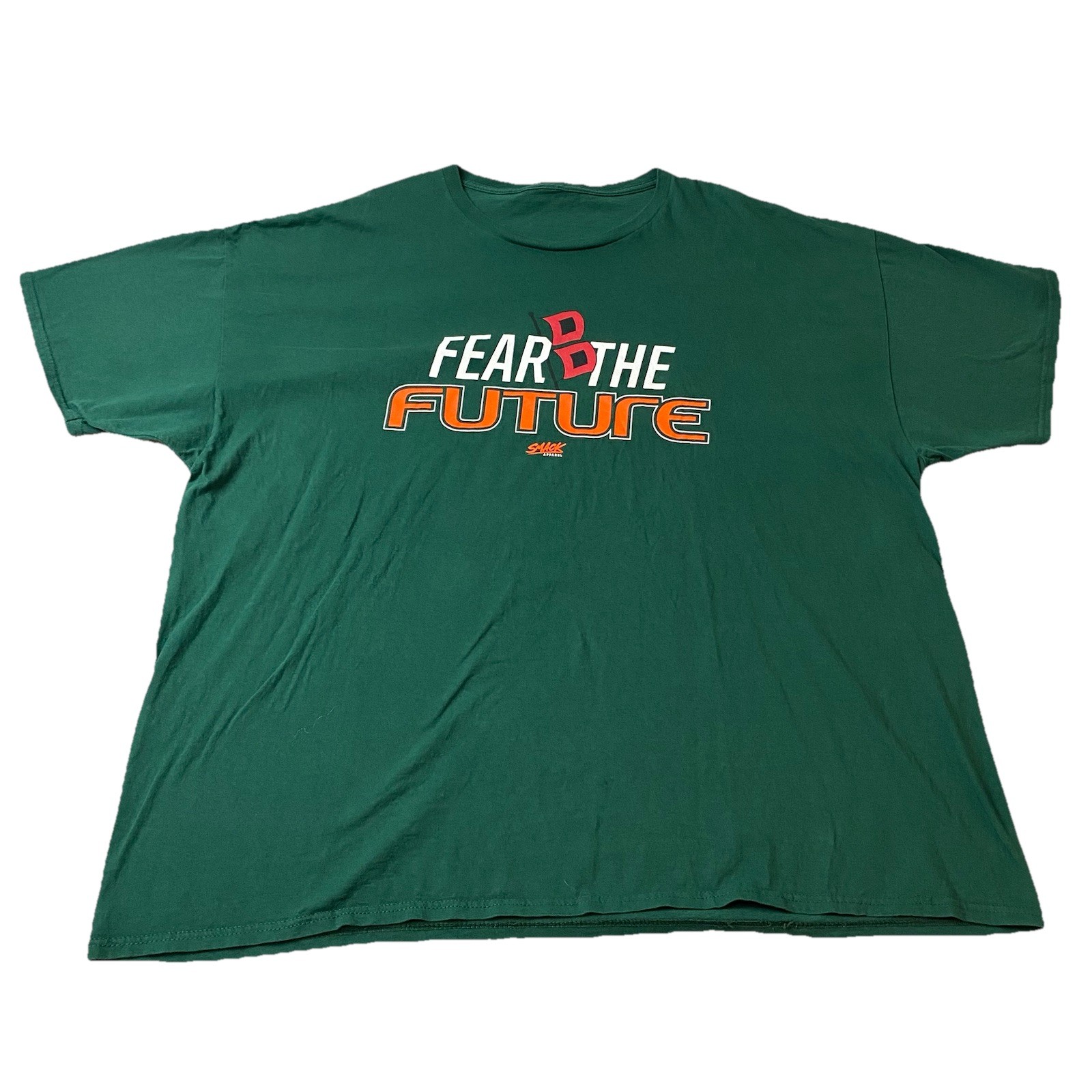 VTG University Of Miami Fear The Future,Envy The Past Tshirt 2XL Green Champions