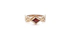 Vintage Sterling Silver 925 Garnet Ring Size 7.75