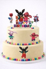 Birthday Cake Toppers Bing Theme Cake Decoration 6 Reusable Toppers