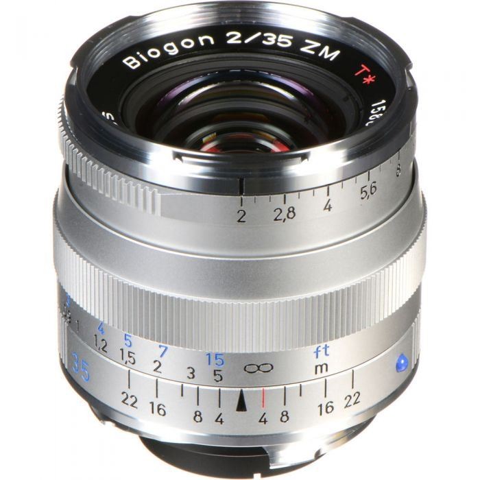 Zeiss 35mm f2 Biogon T* ZM Leica M Mount Lens: Silver