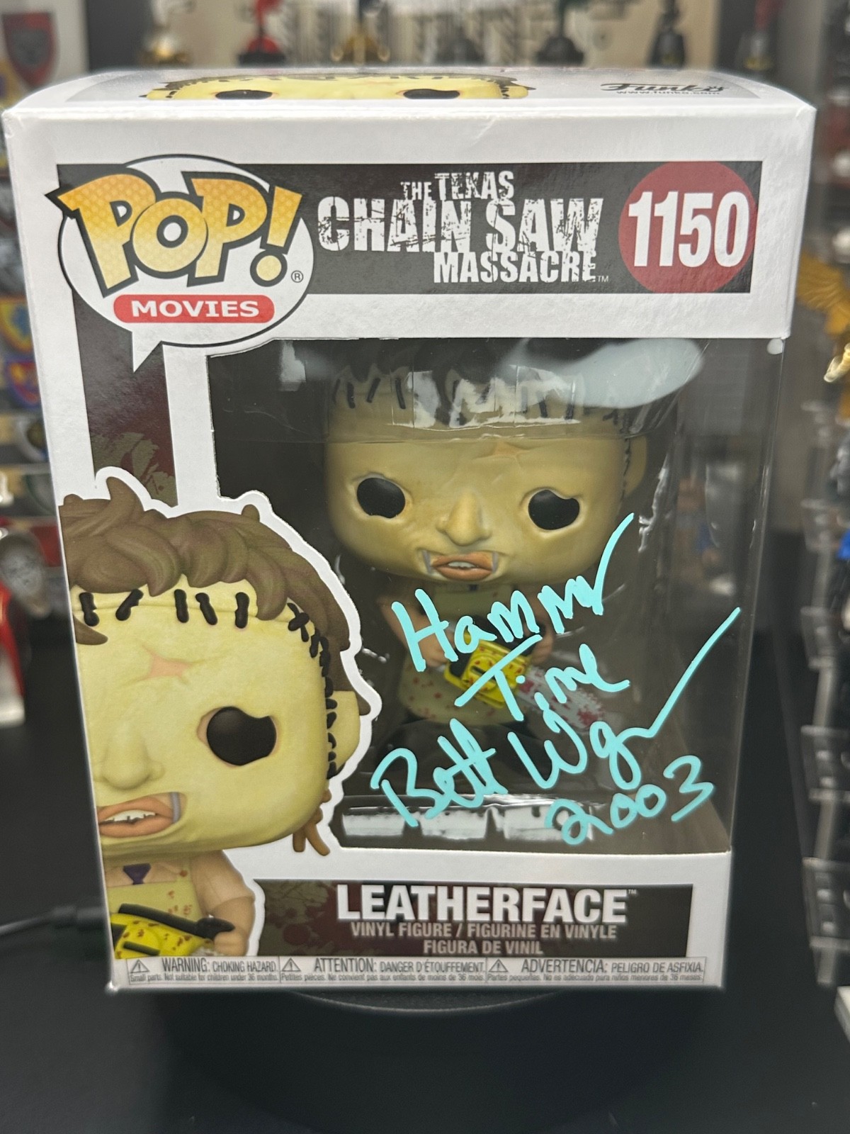 Funko Pop! Vinyl: Texas Chainsaw Massacre - Leatherface Sgnd Brett Wagner #1150