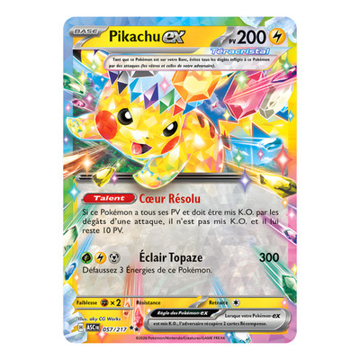 Pikachu EX 057/217   Pokemon Karte ME2.5 Transzendente Helden ME02.5 NM TCG