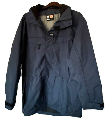 Helly Hansen Mens Sz M Waterproof Sailing Workwear Hooded Parka HellyTech Jacket
