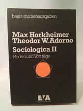 Sociologica II. Reden und Vorträge Frankfurt...
