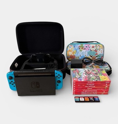 Nintendo Switch Konsole V1 + 12 Spiele und Zubehörpaket - Getestet  