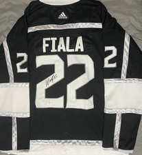 KEVIN FIALA AUTOGRAPH SIGNED LOS ANGELES KINGS PSA COA LARGE NHL HOCKEY JERSEY