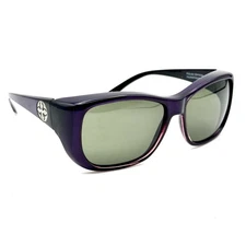 Polar Optics Purple Sunglasses 2VM58P50TVT Rhinestone In Silver Accent Fit over 