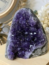 AAA Amethyst Geode Cave Deep Purple Gem Crystal Gift For