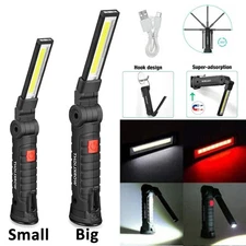 Magnetic Base LED COB Work Light 5-Mode Rechargeable Mechanic Torch Flashlight