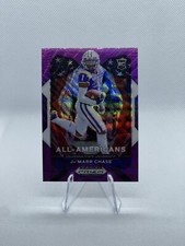 2021 Panini Prizm Draft Picks Football Ja'Marr Chase Purple Wave All American RC