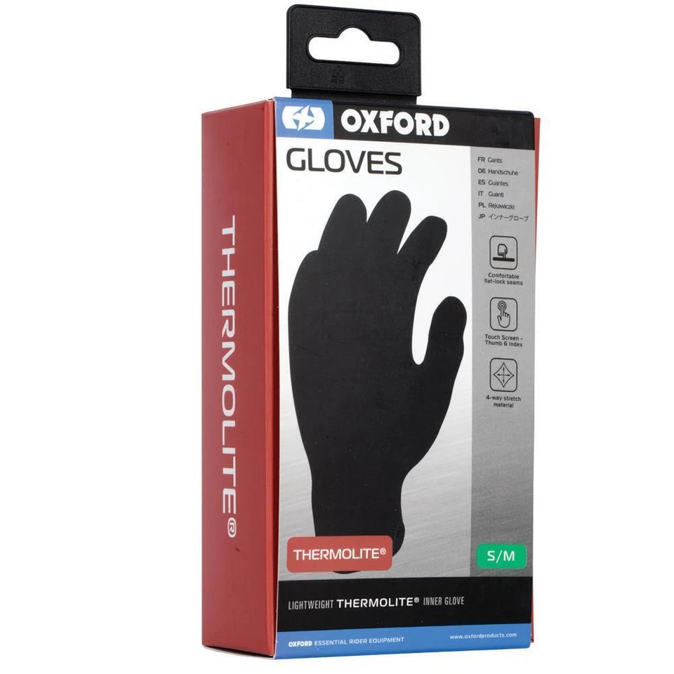 Guantes interiores de motocicleta Oxford resistente al viento térmico invierno nuevos Foto 4 de 4