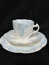 Wileman Foley Pre Shelley 5900 Fern Lily Shape Cup Trio Cup Saucer & Tea Plate
