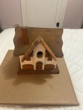 Hand Carved Wooden Birdhouse From 1978. Recla...