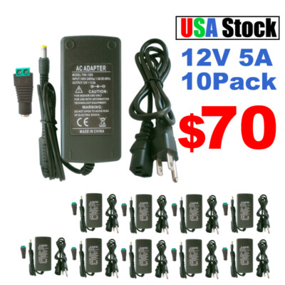 Switch Power Supply Transformer AC 110V To DC 12V 5A 60W Adapter For LED Strip