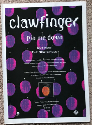 CLAWFINGER - PIN ME DOWN 1995 Full page UK magazine ad