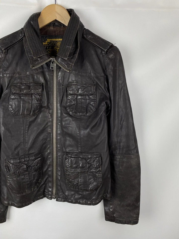 Superdry Japón Hombre Chaqueta Multibolsillo Piel Talla M  Foto 3 de 4