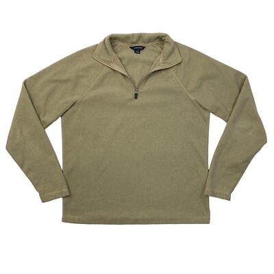 Lands End Sweater Women S Small Stone Fleece Quarter Zip Pullover  Thermacheck