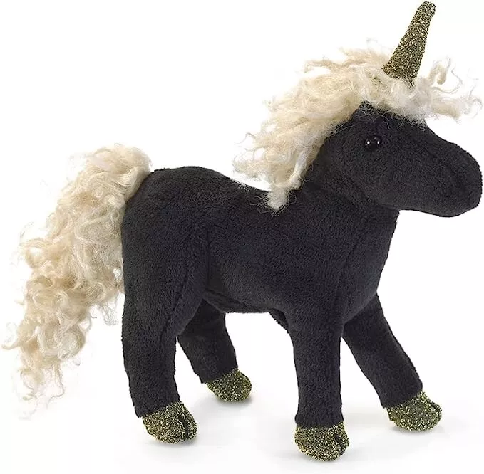 Black unicorn stuffed animal sale