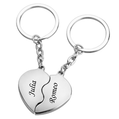 Portachiavi In Metallo / Ecopelle Con Incisione / Inciso In Molti - Foto 8