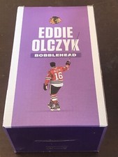 Eddie Olczyk Chicago Blackhawks 10/27/19 SGA Hockey Fights Cancer Bobblehead New
