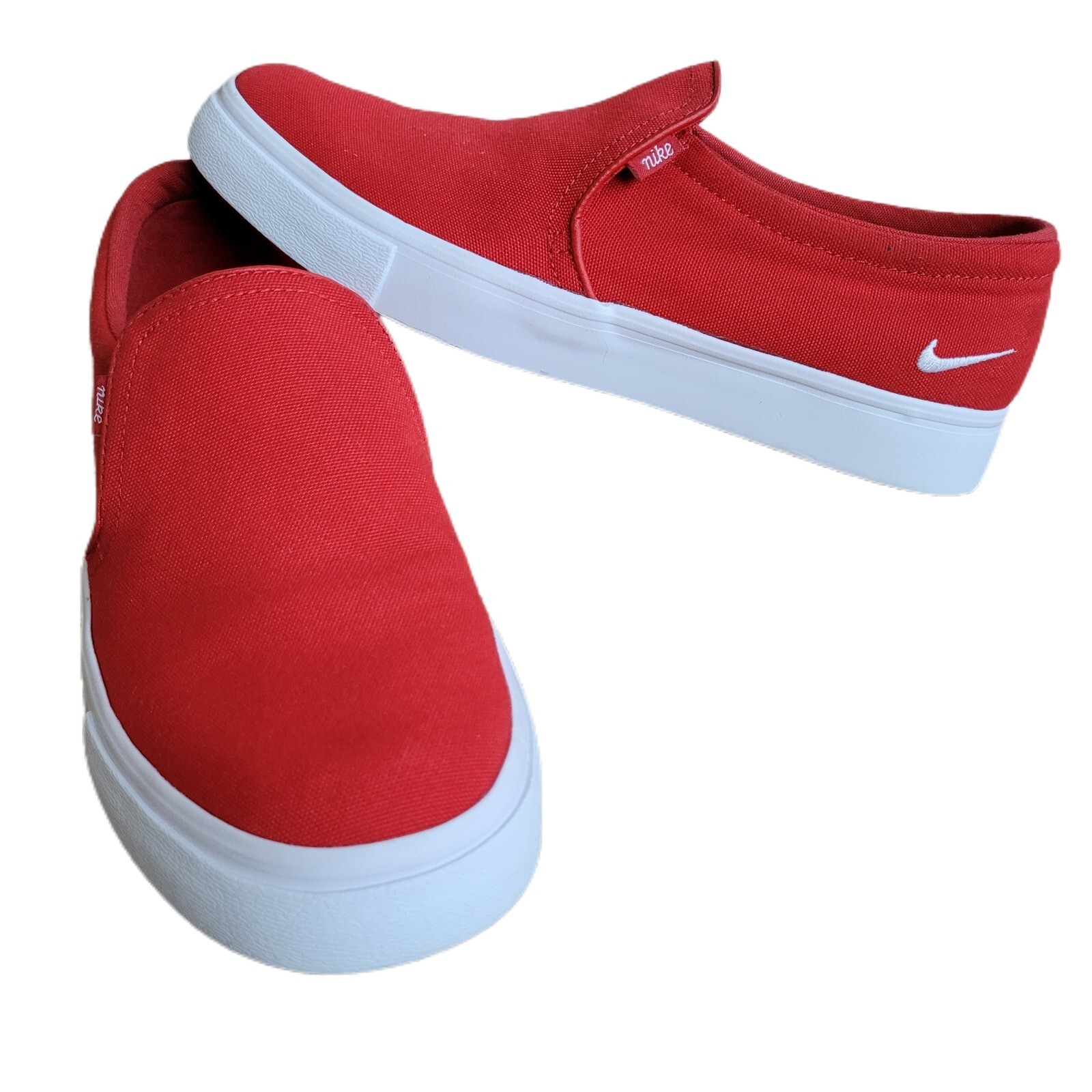 Nike Women's Red Canvas Slip-on Cushioned Comfort Sneakers Boat Deck Shoes  9.5 | eBay