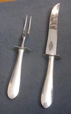 Vintage Carving Set Atkinson Bros Sheffield Everbrite Stainless Steel England