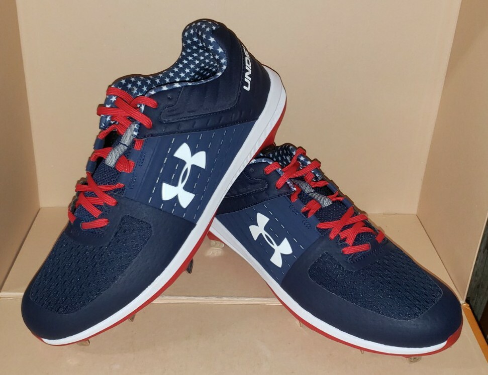 RARE Under Armour USA Edition Baseball Cleats Men's Size