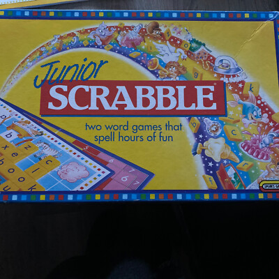 Scrabble Junior Brettspiel ''Zwei lustige Wortspiele in einem'' von Spear's Vintage 1994