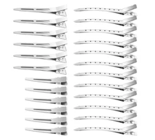 65Pcs Duck Billed Hair Clips for Styling Sectioning, Metal Silver Alligator Hair