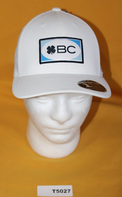 Black Clover BC Live Lucky White Blue Golf Hat One Ten 110 Flex Fit NEW T5027