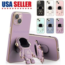 Cute Astronaut Kick Stand Case For iPhone 13 Pro Max 12 11 XS XR Plus Slim Cover