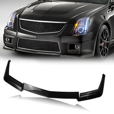 Car Front Bumper Spoiler Lip Splitter For Cadillac CTS-V 2009 2010-2015 Black