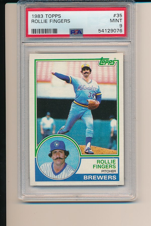 ROLLIE FINGERS MILWAUKEE BREWERS 1983 TOPPS #35 PSA 9 MINT NEWLY GRADED CARD